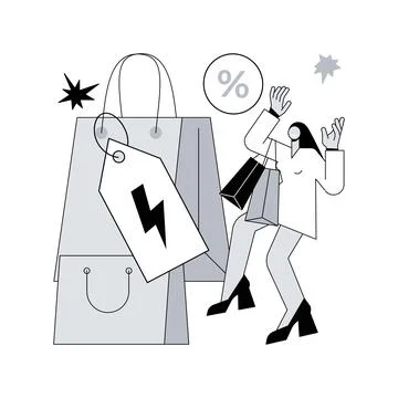 Flash sale abstract concept vector illustration. イラスト素材