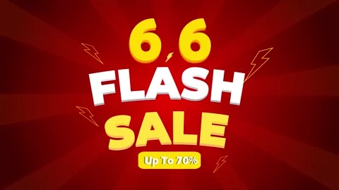 Flash sale animation event online shopping discount shop advertising banner.. Stock Footage 248975331