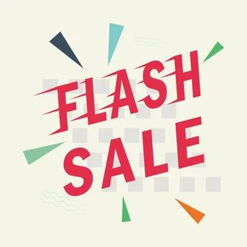Flash sale banner design vector illustration Stock Illustration