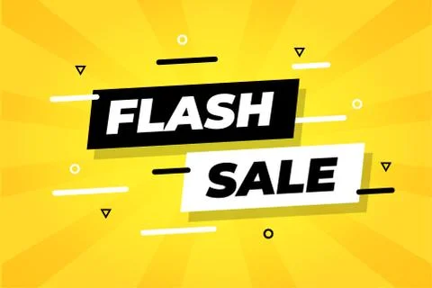 Flash Sale banner template. Vector illustration. Stock Illustration