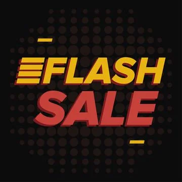 Flash sale bold comic style. Vector Stock Illustration