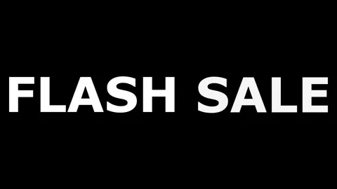 Flash Sale Bold Text Animation on Dark Background Stock Footage 331784636
