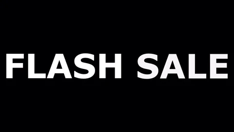 Flash Sale Bold Text Animation on Dark Background Stock Footage 331784761