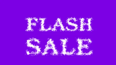 Flash Sale cloud text effect violet isolated background Stock Footage 139639385