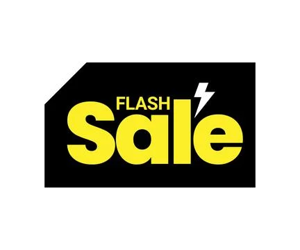 Flash Sale E-commerce Marketing Discount Offer Design Vector Illustration Stock Illustration