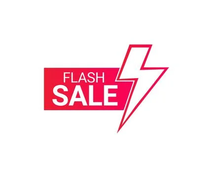 Flash Sale E-commerce Marketing Discount Offer Design Vector Illustration Stock Illustration