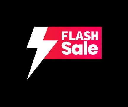 Flash Sale E-commerce Marketing Discount Offer Design Vector Illustration Stock Illustration