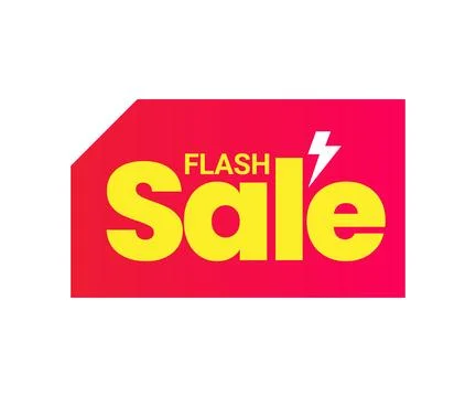 Flash Sale E-commerce Marketing Discount Offer Design Vector Illustration Stock Illustration