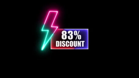 Flash sale eighty-three percent discount motion graphic animation Stock-Footage 346490621