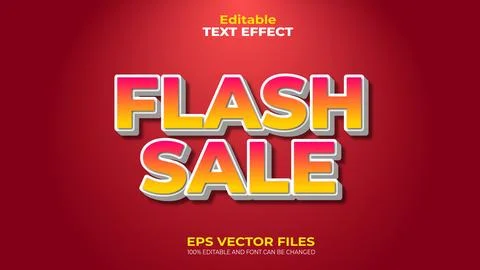 Flash Sale EPS Editable Text Effect and font can be changed Stock Illustration