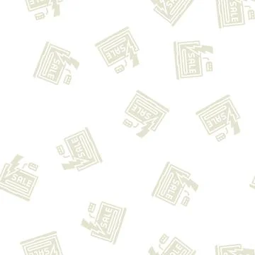 Flash sale glyph seamless pattern Stock Illustration