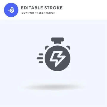 Flash Sale icon vector, filled flat sign, solid pictogram isolated on white Stock Illustration