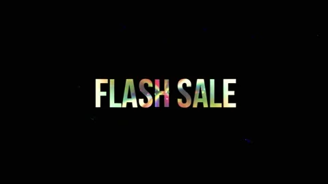 Flash Sale motion text with moving bright color effect Stock Footage 224368544