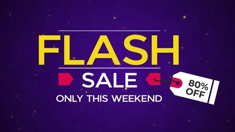 Flash sale only this weekend 80% off motion graphic video . sale promotion, a Stock Footage 139928512
