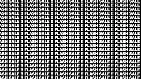 Flash sale promo motion element on black background Stock Footage 344682960
