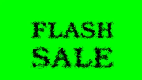 Flash Sale smoke text effect green isolated background Stock Footage 139627187