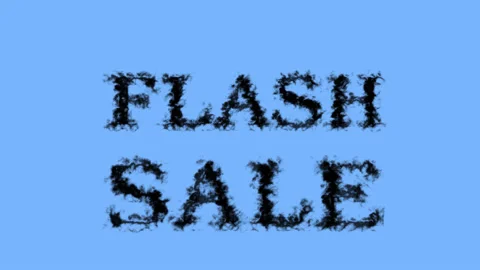 Flash Sale smoke text effect sky isolated background 스톡 동영상 139627190