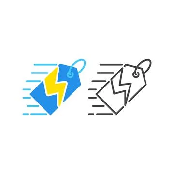 Flash sale. Vector logo icon template Stock Illustration