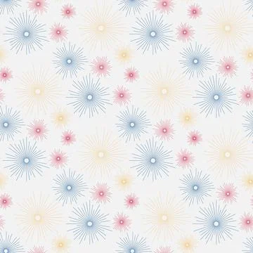 Flash salute spark seamless pattern white background for textile design and w Stock Illustration