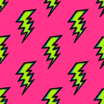 Flash seamless pattern Illustrazione stock