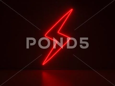 Flash - series neon signs Stock Illustration