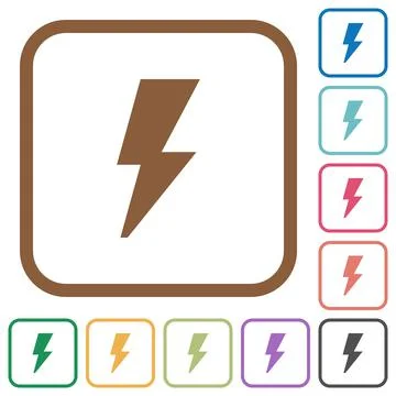 Flash simple icons Stock Illustration