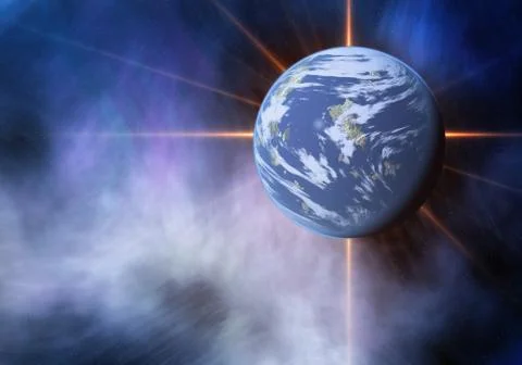 Flash of space planet. cosmos sky backgrounds Stock Illustration
