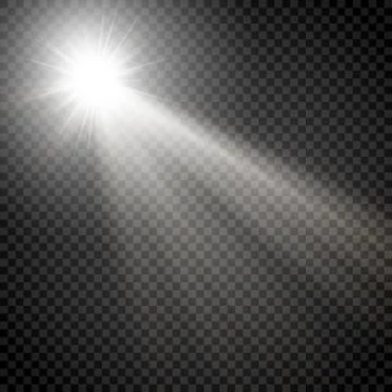 The flash of a star. star ray of light. Illustrazione stock