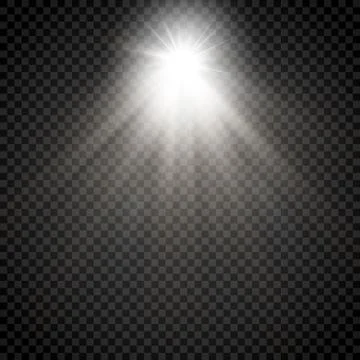 The flash of a star. star ray of light. Illustrazione stock