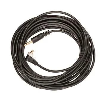 Flash synchronization cable Stock Photos