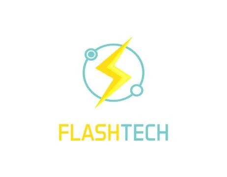 Flash tech logo Stock Illustration
