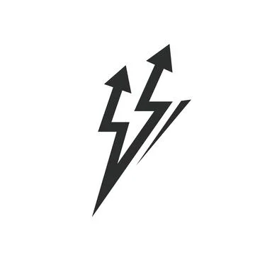 Flash thunder bolt arrow  icon vector design Stock Illustration