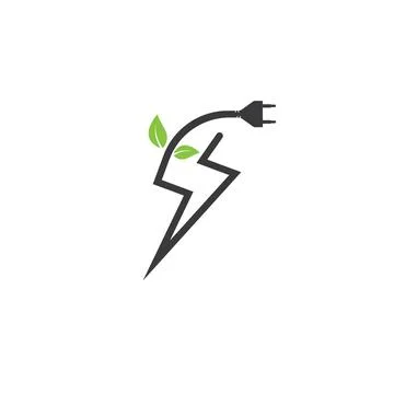 Flash thunder bolt electric cord  illustration vector design Illustrazione stock