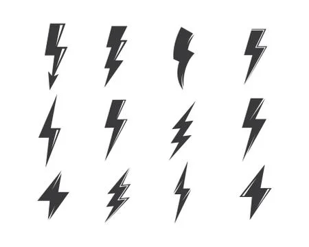 Flash thunder bolt illustration vector Stock Illustration