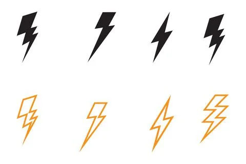 Flash Thunderbolt Logo And Symbol Stock Illustration