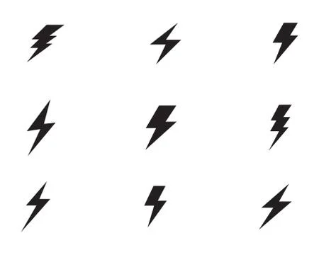 Flash thunderbolt Template vector icon illustration design Illustrazione stock