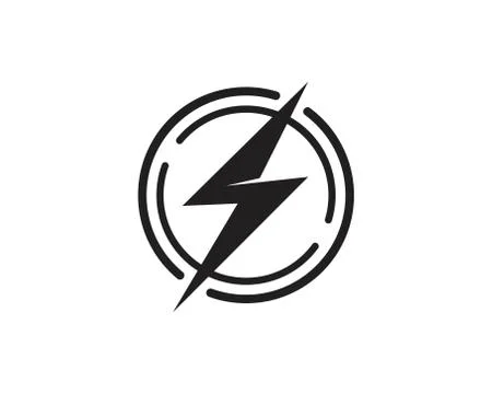 Flash thunderbolt Template vector icon illustration vector Stock Illustration