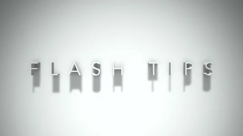 Flash tips 3D title animation with shadows on a white background Stock Footage 297381546