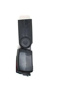 Flash unit for camera positioned vertically on a plain background Foto stock