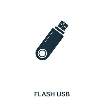 Flash Usb icon. Line style icon design. UI. Illustration of flash usb icon Stock Illustration