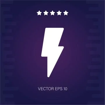 Flash vector icon Stock Illustration