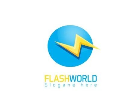 Flash world logo Stockillustratie