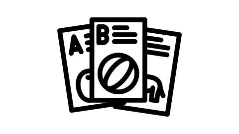 Flashcard education platform line icon animation Stock Footage 326749361