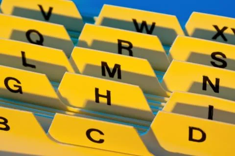 Flashcards register Stock Photos