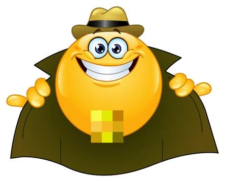Flasher emoticon Stock Illustration