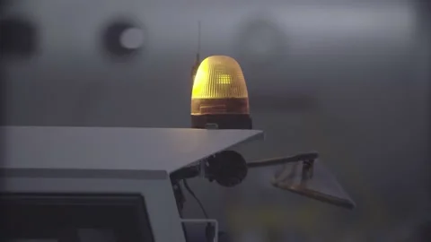 The flasher on the machine works Stock Footage 165249447