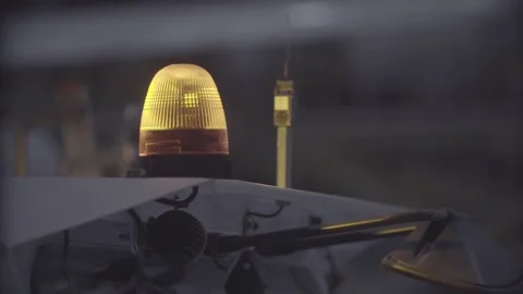 The flasher on the machine works Stock Footage 165249453