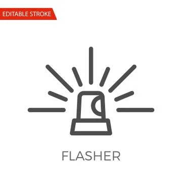 Flasher Vector Icon Stock Illustration