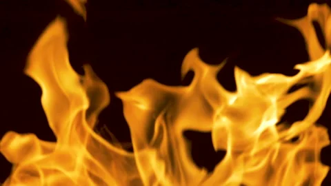 Flashes of fire on a black background 스톡 동영상 159298246