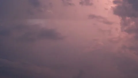 Flashes of lightning in the sky during a thunderstorm. Stock Footage 113626448